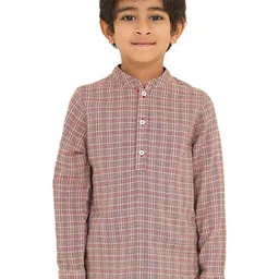 The Tribe Kids Boys Checked Cotton Opaque Casual Shirt-image-50