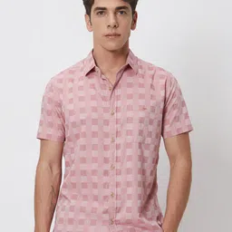 Mufti Slim Fit Checked Cotton Casual Shirt-picture-2