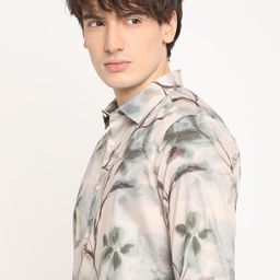 THE BEAR HOUSE Men Abstract Graphic Print Slim Fit Casual Shirt-image-106