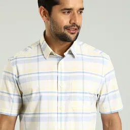 Indian Terrain Checked Classic Slim Fit Cotton Opaque Casual Shirt-picture-24