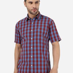 Greenfibre Buffalo Checked Pure Cotton Formal Shirt-image-39
