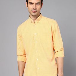 DON VINO Classic Relaxed Fit Micro Checks Button-Down Collar Cotton Casual Shirt-image-34
