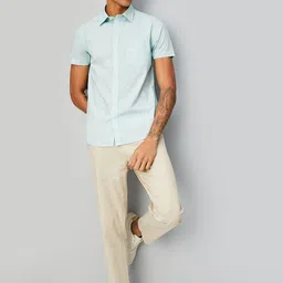max Windowpane Checked Cotton Casual Shirt-image-45