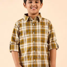 Stylo Bug Boys Slim Fit Tartan Checks Opaque Checked Casual Shirt-image-68