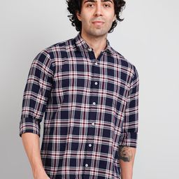 TIM PARIS Comfort Tartan Checks Checked Cotton Casual Shirt-image-36