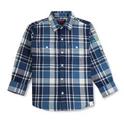 Gini and Jony Boys Tartan Checked Cotton Full Sleeves Casual Shirt-image-56