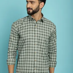 Armaan Ethnic Classic Checked Cotton Casual Shirt-image-73