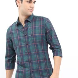 HIGHLANDER Men Slim Fit Checked Casual Shirt-image-67