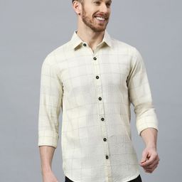 DEZANO Classic Sheer Checked Pure Cotton Casual Shirt-image-63