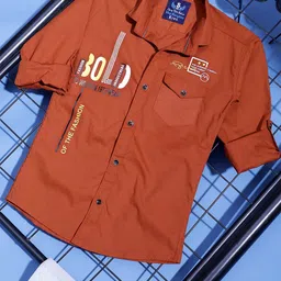 SKY HEIGHTS Boys Opaque Printed Pure Cotton Casual Shirt-image-77
