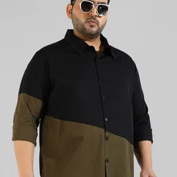 Instafab Plus Men Colourblocked Casual Shirt-image-41