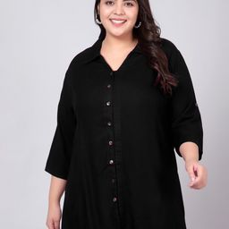 Indietoga Plus Size Longline Casual Shirt-picture-19
