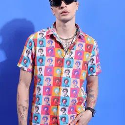 KETCH Slim Fit Printed Casual Shirt-image-5