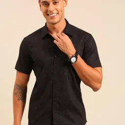 Joven Geometric Printed Cotton Regular Spread Collar Regular Fit  Casual Shirt-image-79
