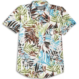 BAESD Boys Floral Printed Spread Collar Pure Cotton Casual Shirt-image-18