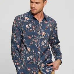 GUESS Floral Printed Casual Shirt-image-5