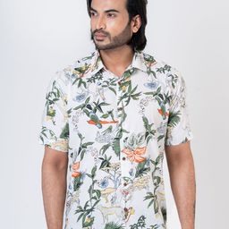 Kartikeya Jaipur Relaxed Floral Opaque Printed Cotton Casual Shirt-image-66