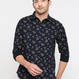 SNX Tailored Fit Floral Printed Pure Cotton Casual Shirt-image-94