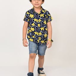 LIL DRAMA Boys Standard Floral Printed Casual Shirt-picture-3