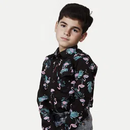 BAESD Boys Standard Floral Opaque Printed Casual Shirt-image-25
