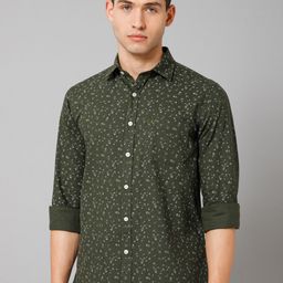 Cantabil Spread Collar Comfort Floral Printed Casual Shirt-image-84