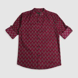 CAVIO Boys Comfort Floral Opaque Printed Casual Shirt-image-67