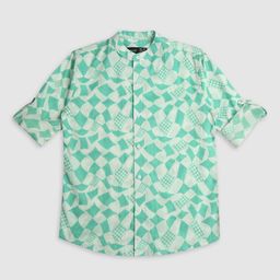 CAVIO Boys Comfort Abstract Opaque Printed Cotton Casual Shirt-image-72