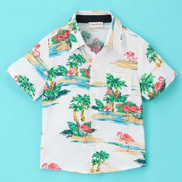 CrayonFlakes Boys Coversational Printed Casual Shirt-picture-8