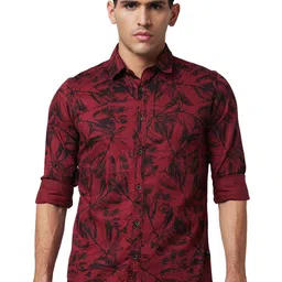 SPYKAR Slim Fit Floral Opaque Cotton Printed Casual Shirt-image-86