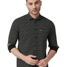 Basics Slim Fit Floral Printed Cotton Casual Shirt-image-61