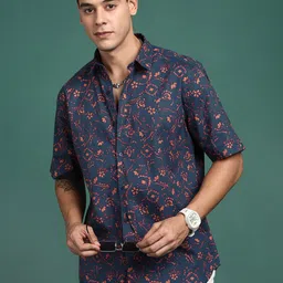 SHOWOFF Men Floral Printed Cotton Standard Slim Fit Casual Shirt-image-94