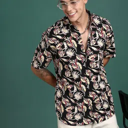 SHOWOFF Men Standard Slim Fit Floral Opaque Printed Casual Shirt-picture-29