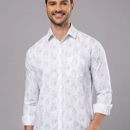 Klub Fox Men Slim Fit Floral Opaque Printed Casual Shirt-picture-1