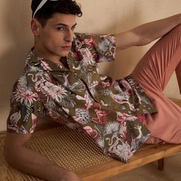 DENNISON Smart Floral Printed Opaque Casual Shirt-image-79