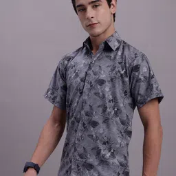 JAINISH Classic Floral Printed Spread Collar Casual Shirt-image-70