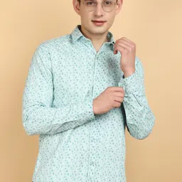 V-Mart Printed Spread Collar Cotton Casual Shirt-image-76