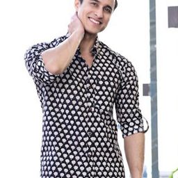 Hatheli Spread Collar Ethnic Motifs Printed Casual Cotton Shirt-image-106