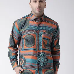 Hangup Men Slim Fit Printed Casual Shirt-image-49
