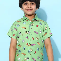 TALES & STORIES Boys Conversational Printed Casual Shirt-image-97