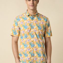 Allen Solly Custom Fit Floral Printed Pure Cotton Casual Shirt-picture-31