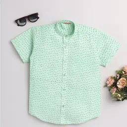 JBN Creation Boys Sea Green Classic Micro Ditsy Printed Casual Shirt-image-67