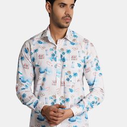 Wintage Classic Conversational Printed Pure Cotton Casual Shirt-image-35