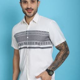 Indian Needle Classic Ethnic Motifs Printed Cotton Casual Shirt-picture-20