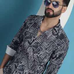 Indian Needle Classic Printed Spread Collar Casual Shirt-image-96