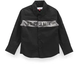 U.S. Polo Assn. Kids Boys Classic Typography Printed Pure Cotton Casual Shirt-image-84