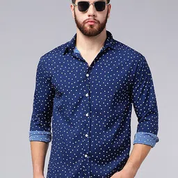 A.T.U.N. Classic Polka Dots Printed Casual Shirt-image-21