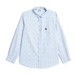 Cantabil Boys Classic Micro Ditsy Printed Cotton Casual Shirt-image-16