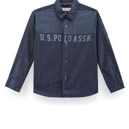 U.S. Polo Assn. Kids Boys Classic Typography Printed Spread Collar Cotton Casual Shirt-picture-38
