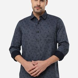 JADE BLUE Floral Printed Cotton Casual Shirt-image-102