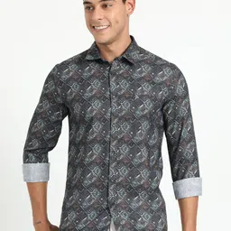 CP BRO India Slim Fit Geometric Printed Cotton Casual Shirt-image-99
